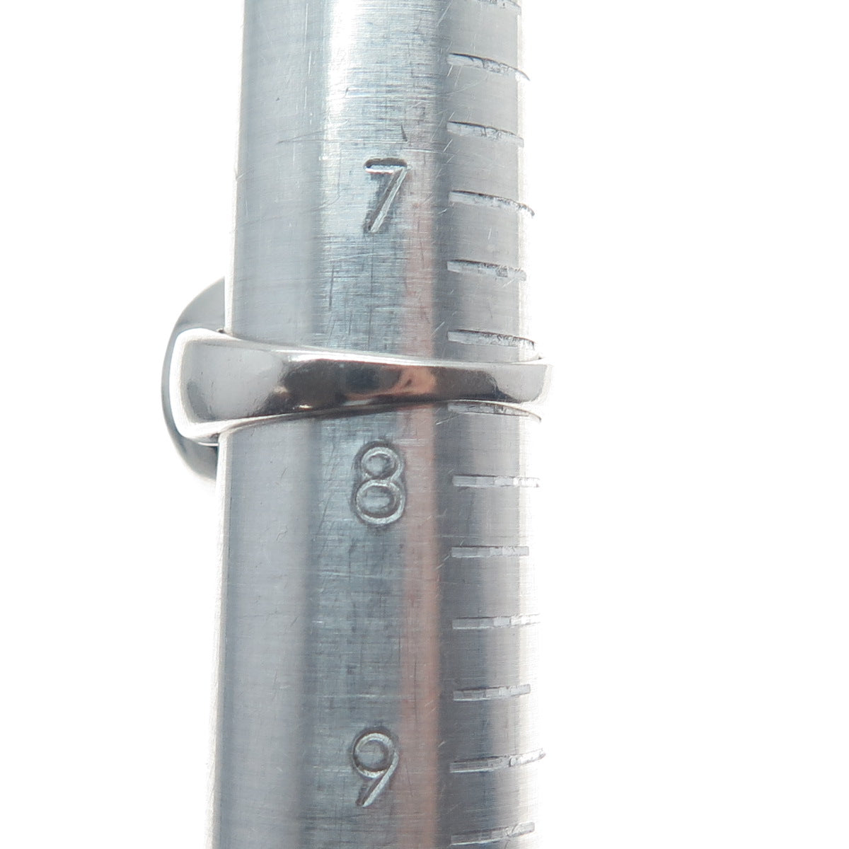 925 Sterling Silver Real Mother-of-Pearl & C Z Flower Ring Size 7.75