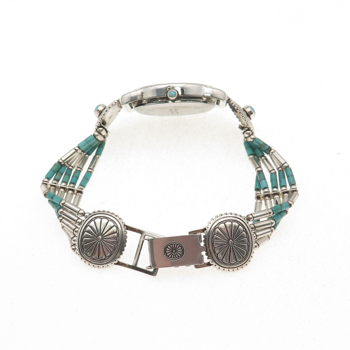 Carolyn Pollack Carlisle Quoc Turquoise Old Pawn Sterling Vintage Watch 7.25"