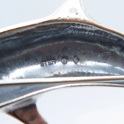 925 Sterling Silver Vintage Sun West Friendly Dolphin Pin Brooch