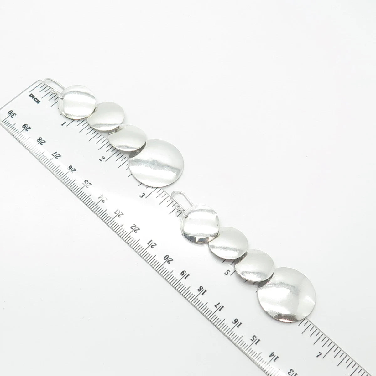 950 Silver Vintage Coin Drop Earrings