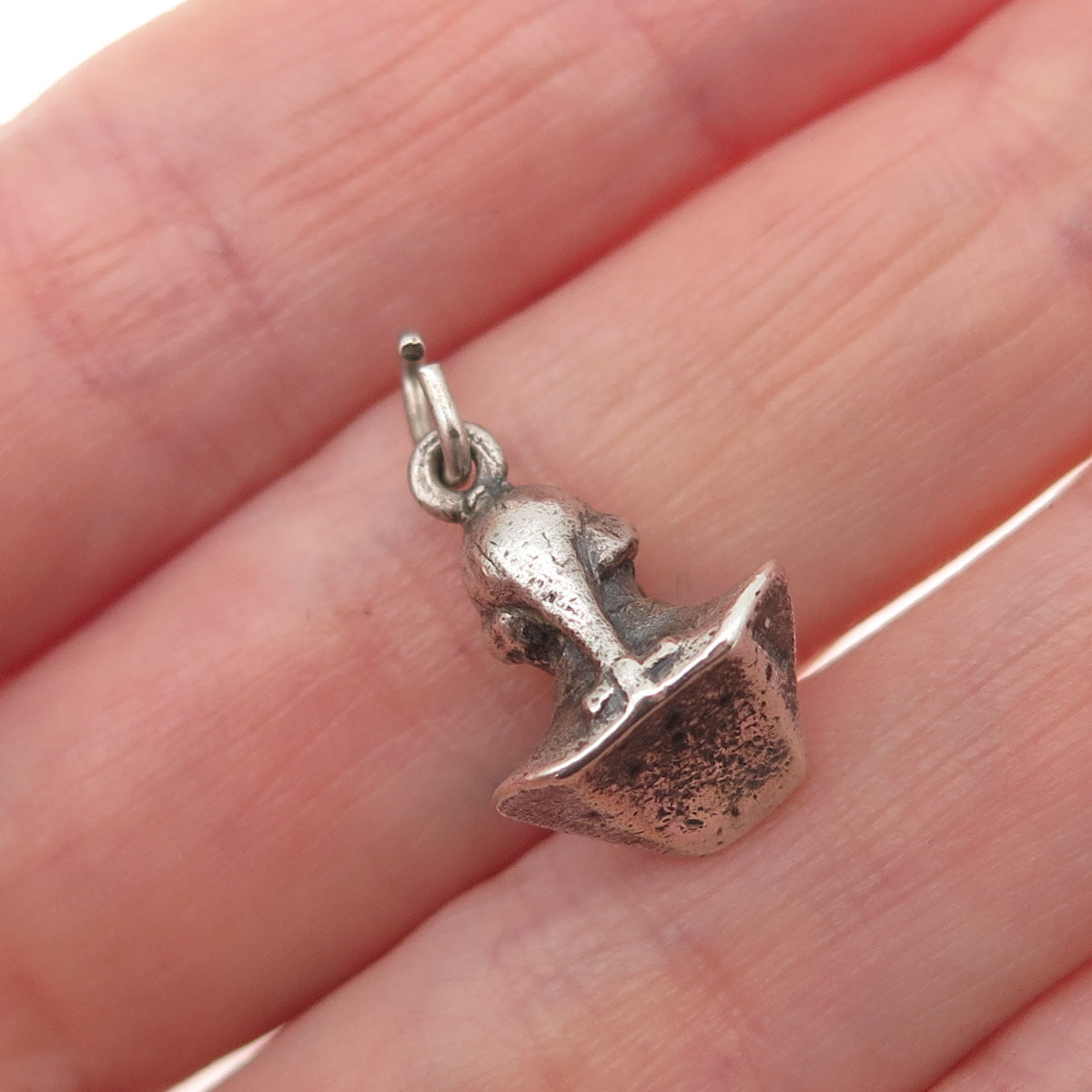 925 Sterling Silver Antique Art Deco George Washington 3D Mini Charm Pendant