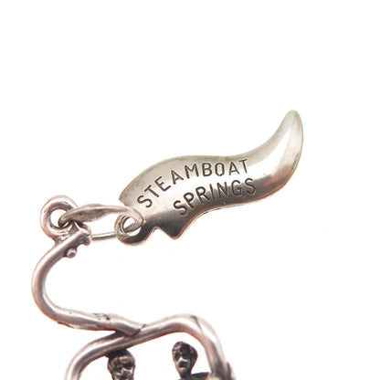 925 Sterling Silver Vintage Steamboat Springs Ski Lift Charm Pendant