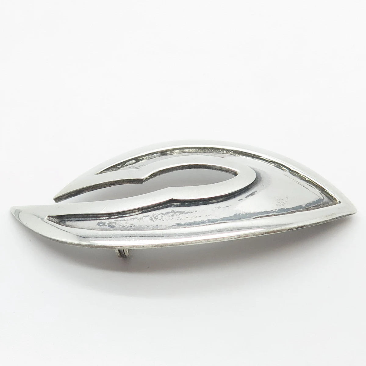 925 Sterling Silver Vintage Modernist Pin Brooch