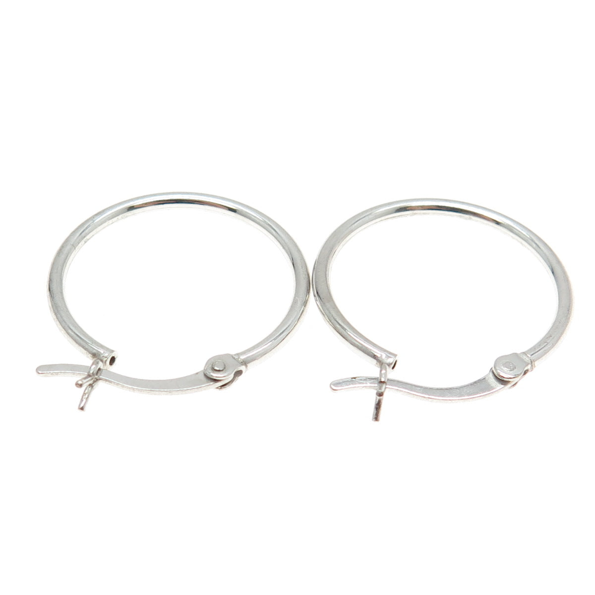 925 Sterling Silver Small Tube Hoop Earrings