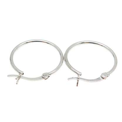 925 Sterling Silver Small Tube Hoop Earrings