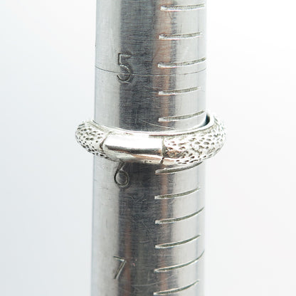 925 Sterling Silver Vintage Bull Head 3D Ring Size 6