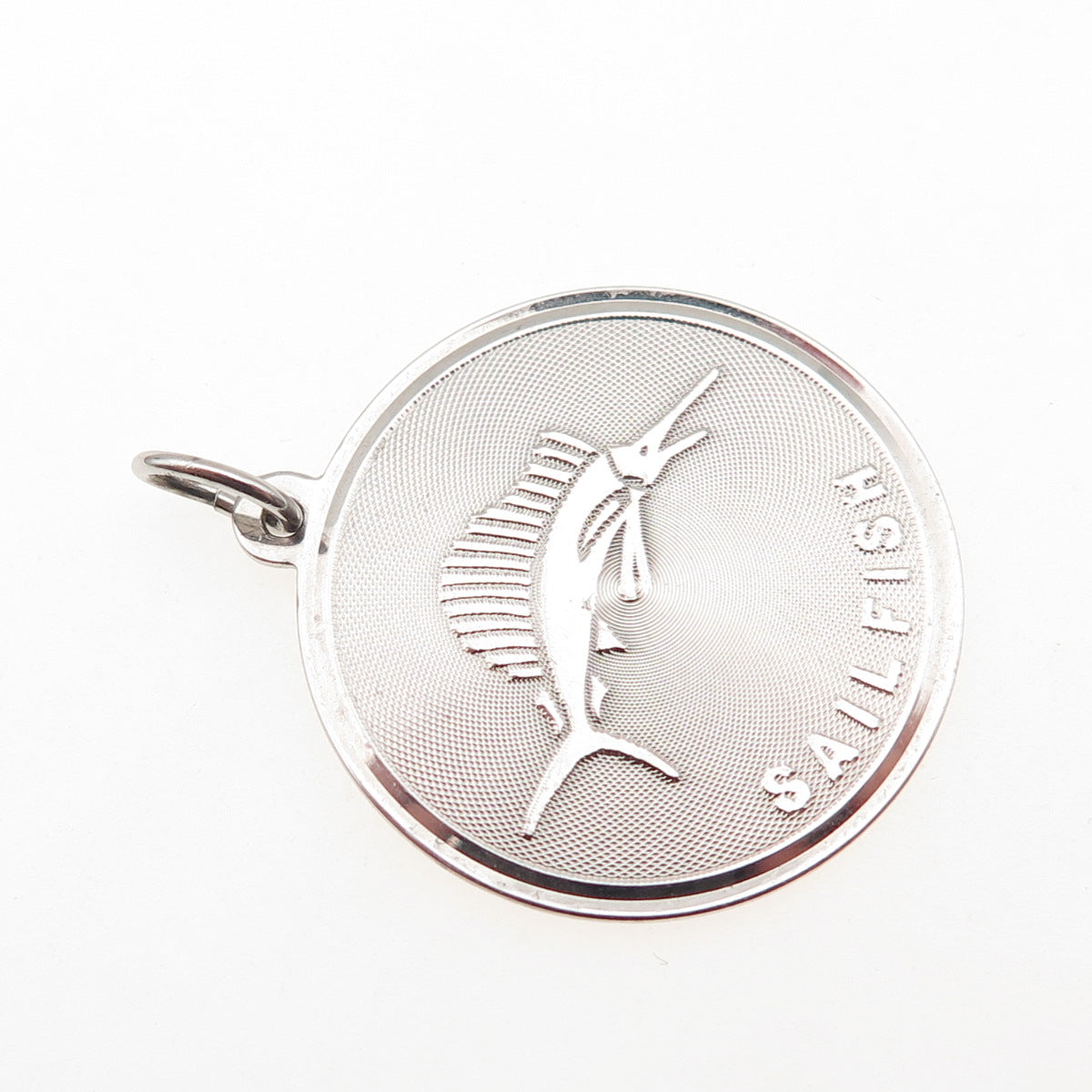 JAY POSON 925 Sterling Silver Vintage Sailfish Charm Pendant