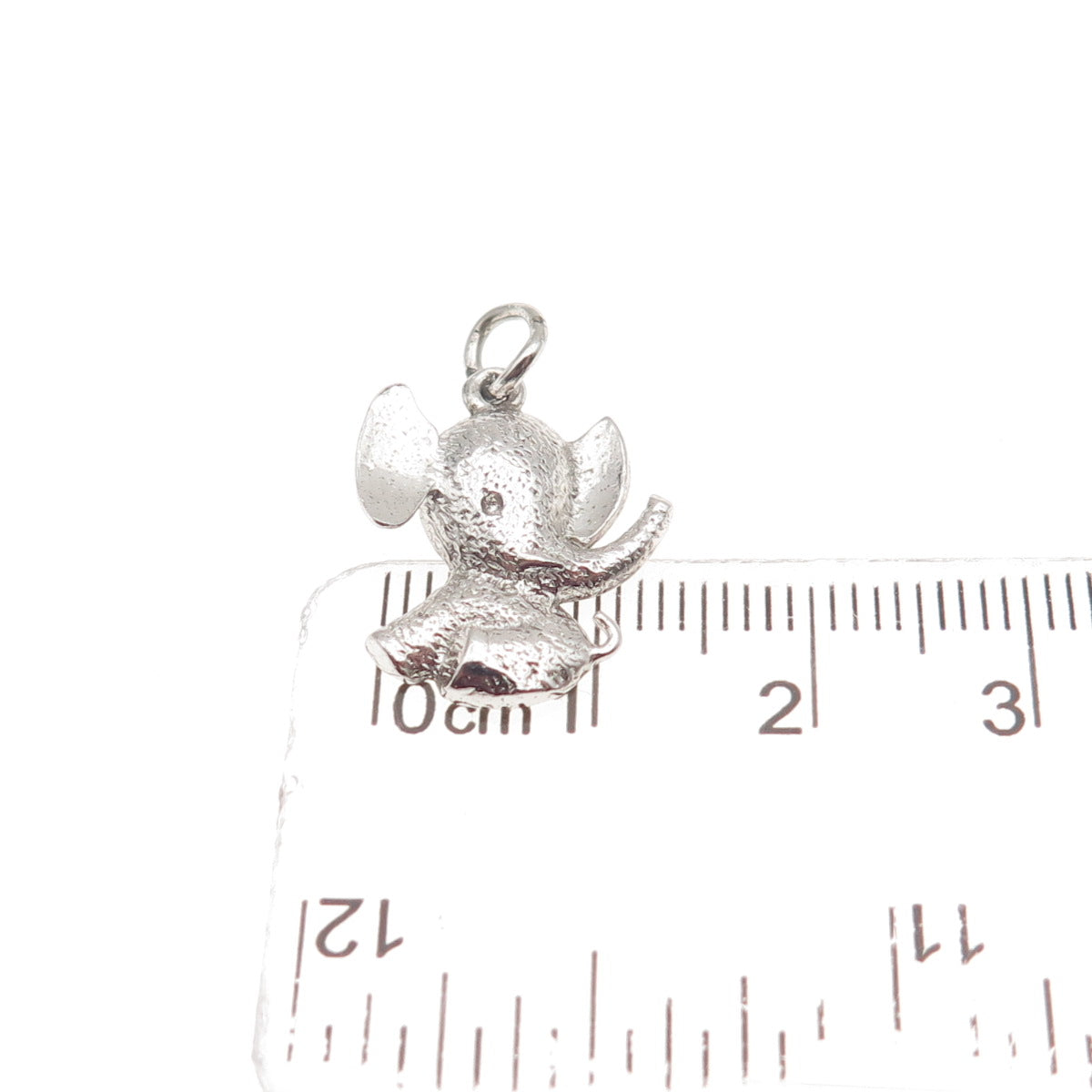 925 Sterling Silver Vintage Baby Elephant Mini Charm Pendant