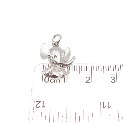 925 Sterling Silver Vintage Baby Elephant Mini Charm Pendant