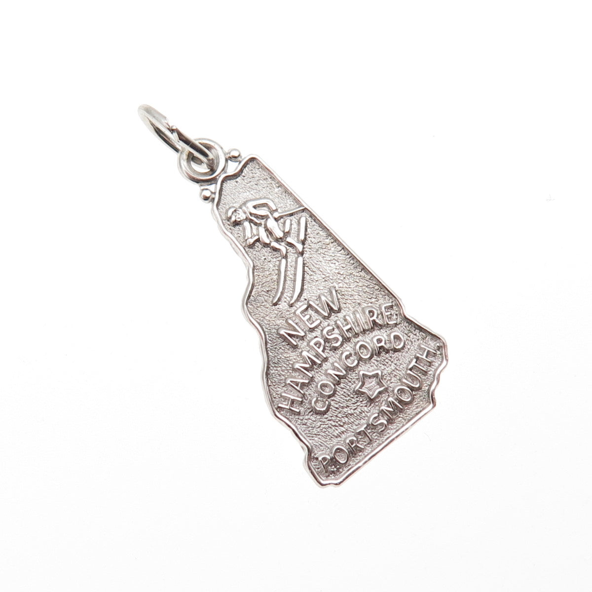 Mark Mercy 925 Sterling Silver Vintage New Hampshire Charm Pendant