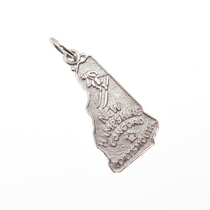 Mark Mercy 925 Sterling Silver Vintage New Hampshire Charm Pendant