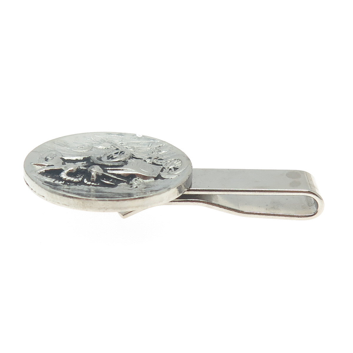 925 Sterling Silver Antique Art Deco Retro Car Tie Clip