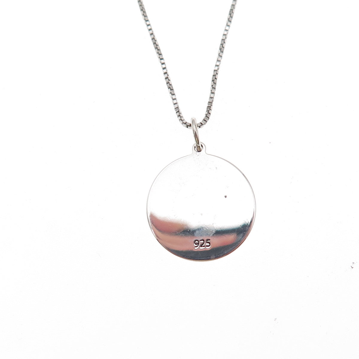 925 Sterling Silver Enamel It's A Boy Box Chain Necklace 18"