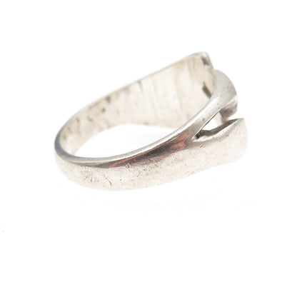 925 Sterling Silver Vintage Om Mantra Oxidized Ring Size 11