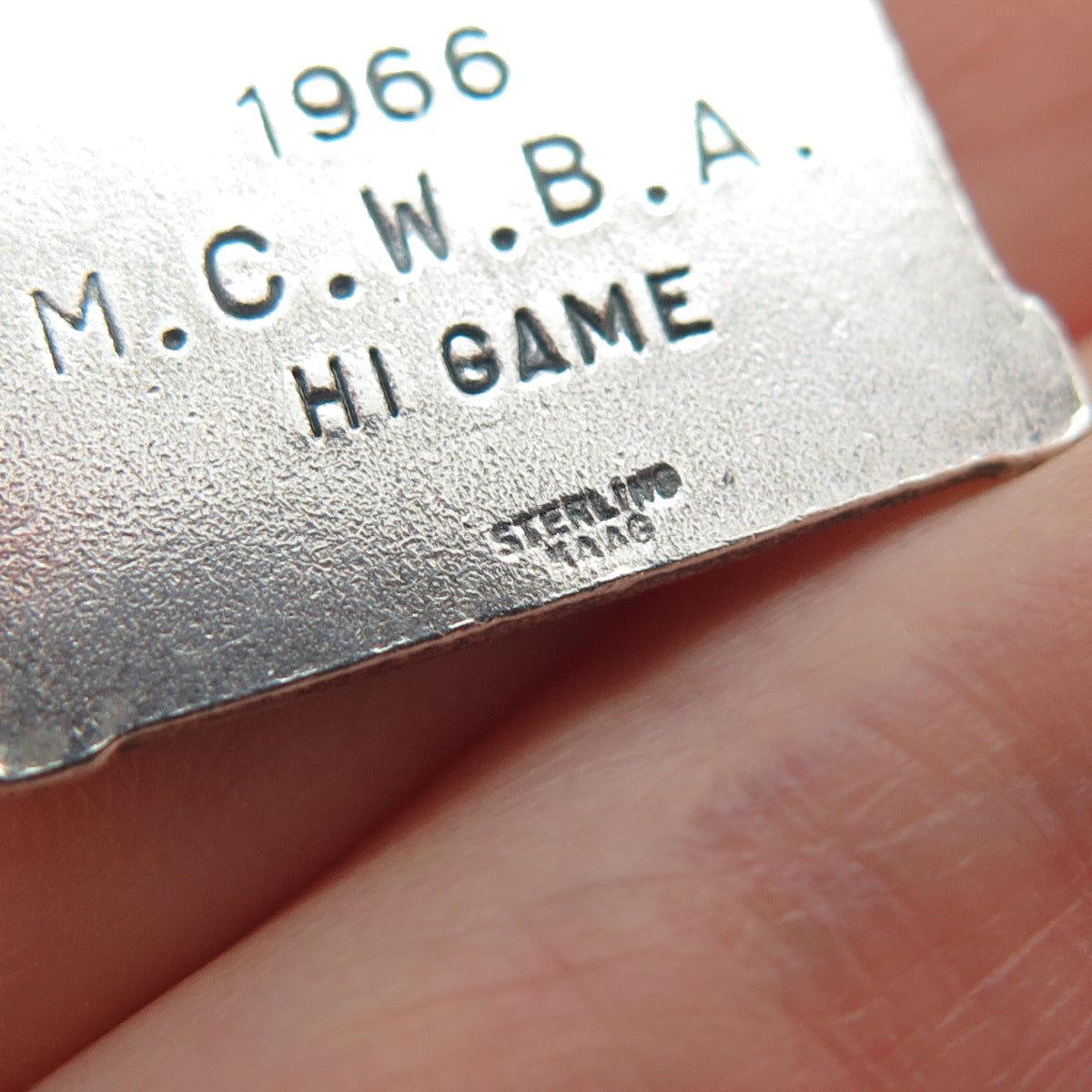 925 Sterling Silver Vintage KAAG Bowling MCWBA High Game Award Pendant