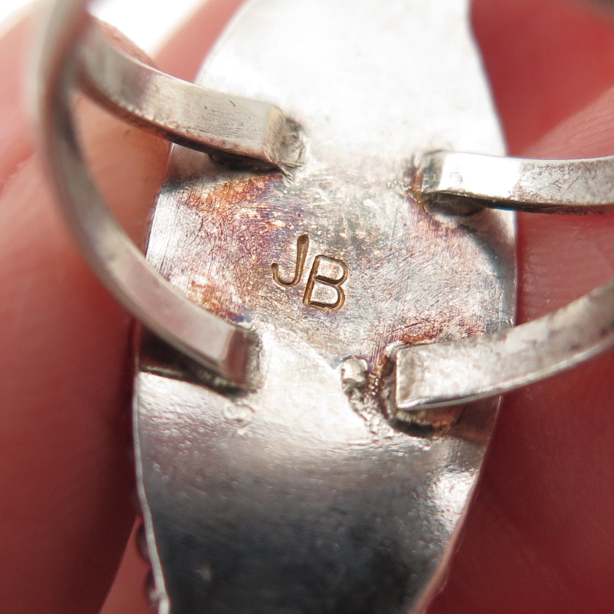 Jonathan Beyuka Zuni Old Pawn 925 Sterling 2-Tone Turquoise MOP Ring Size 4.75