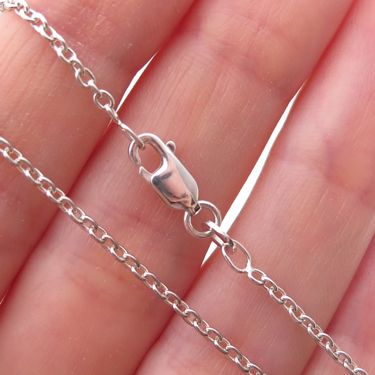 925 Sterling Silver Cable Chain Necklace 16"