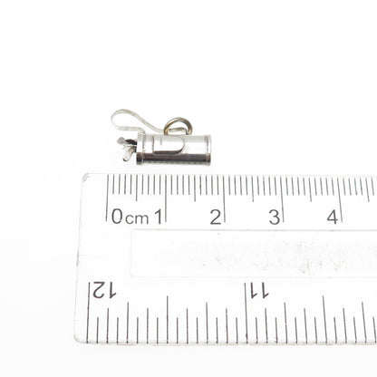925 Sterling Silver Antique Art Deco Golf Club Mini 3D Charm Pendant