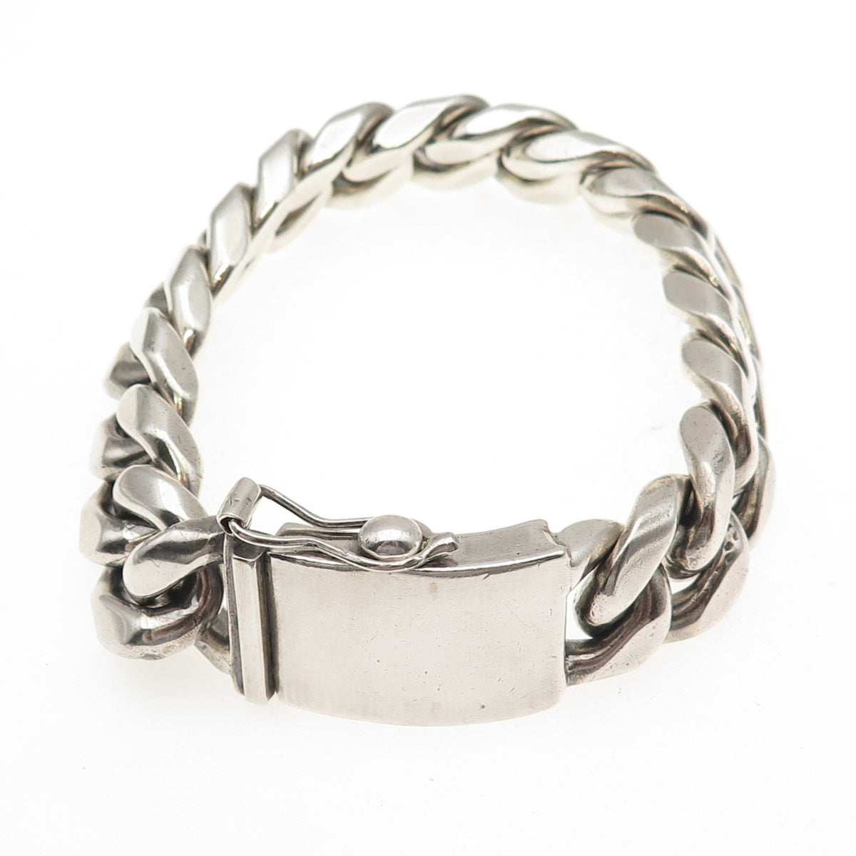 Nino 925 Sterling Silver Vintage Heavy 183.4g Cuban Link Bracelet 8.5"