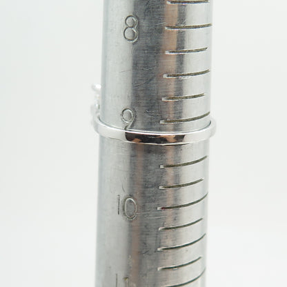 925 Sterling Silver Princess-Cut C Z Engagement Ring Size 9.25