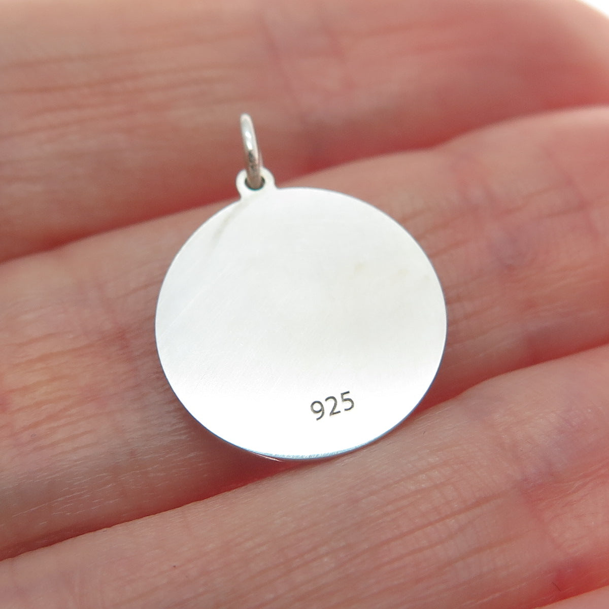 925 Sterling Silver Pink Enamel Skull Crossed Bones Minimalist Charm Pendant