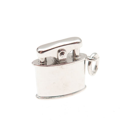 Art's Elegance 925 Sterling Silver Antique Art Deco Lighter 3D Charm Pendant