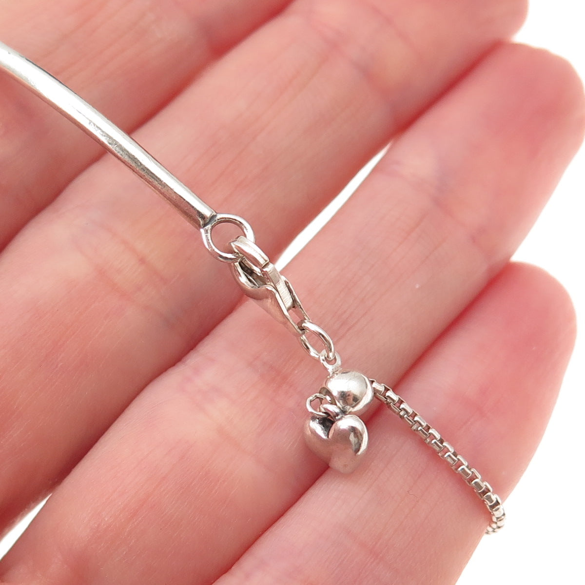 Pandora 925 Sterling Silver C Z Brilliant Bow Adjustable Bracelet 6-7.25"