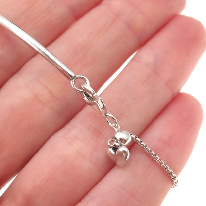 Pandora 925 Sterling Silver C Z Brilliant Bow Adjustable Bracelet 6-7.25"