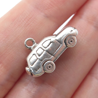 SHUBE 925 Sterling Silver Vintage SUV Car Mini Charm Pendant