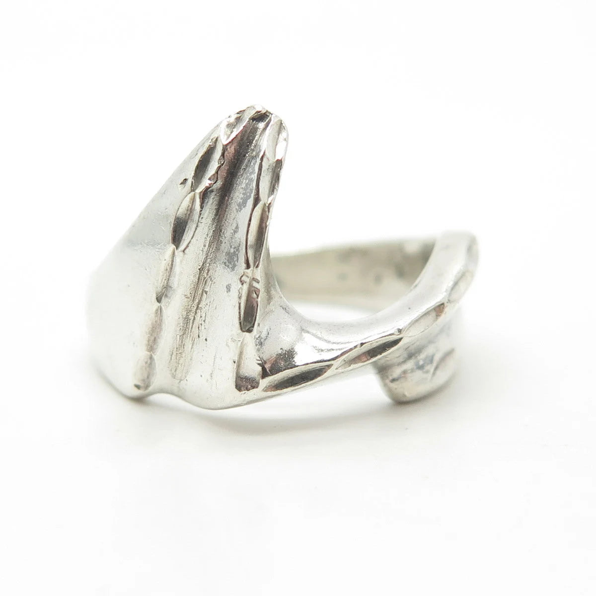 925 Sterling Silver Vintage Claw Cocktail Ring Size 7.5