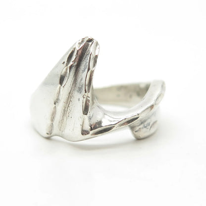 925 Sterling Silver Vintage Claw Cocktail Ring Size 7.5