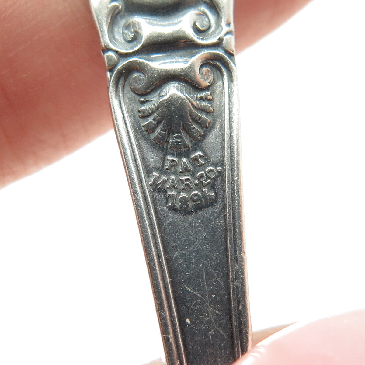 GORHAM 925 Sterling Silver Antique Art Deco Aquarius Zodiac January Coffee Spoon