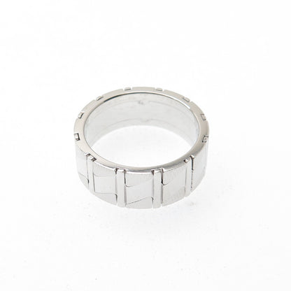 NEOS 925 Sterling Silver Textured Zig Zag Band Ring Size 7.75