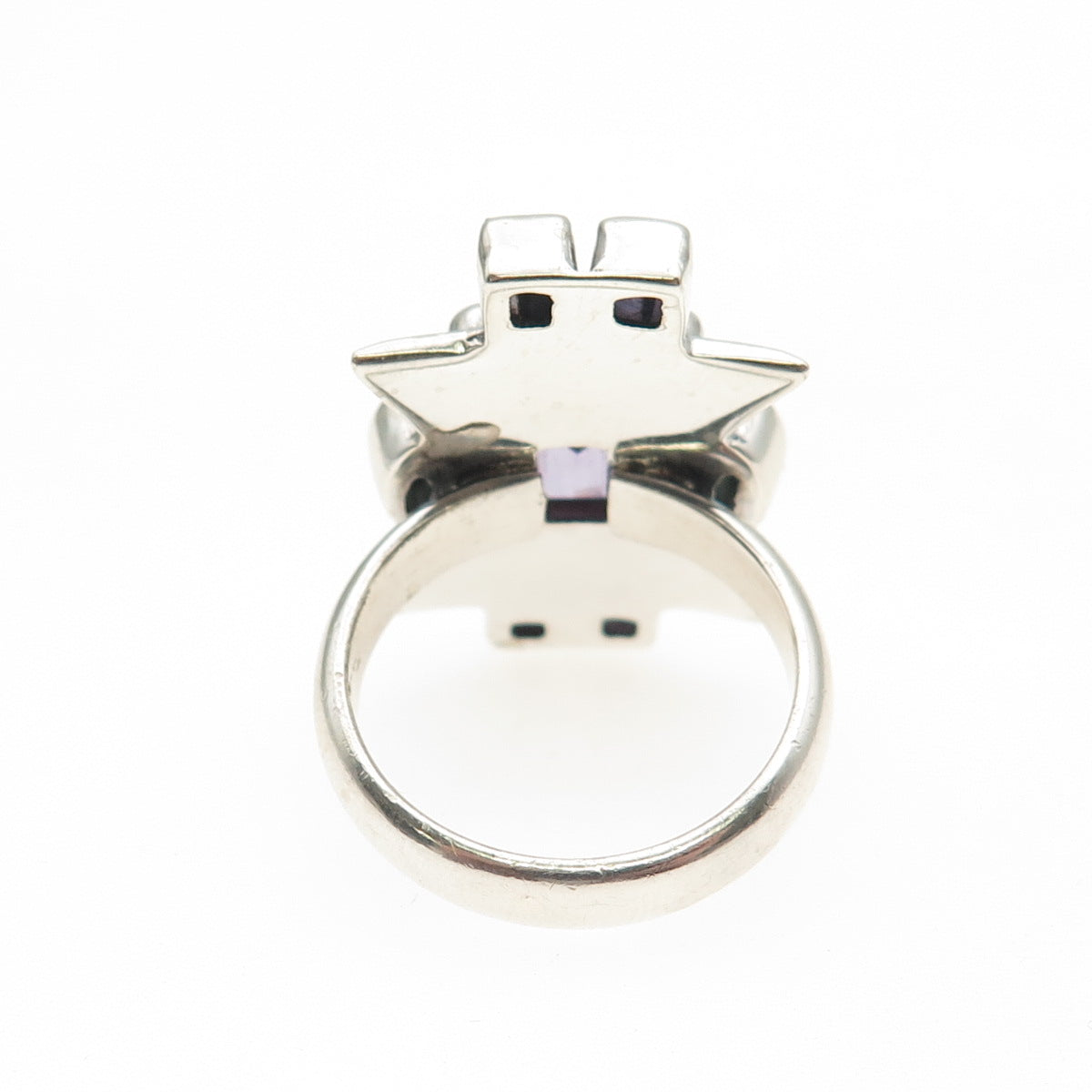 Nicky Butler 925 Sterling Silver Vintage Real Topaz Amethyst Iolite Ring Size 8