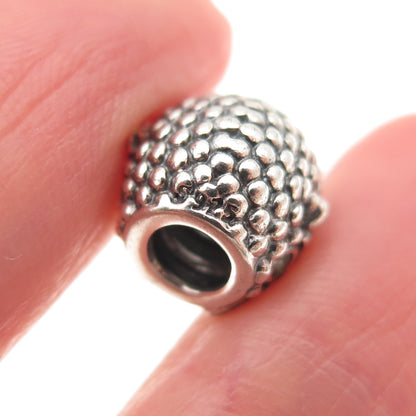 PANDORA 925 Sterling Silver Green C Z Wise Owl Slide Bead Charm