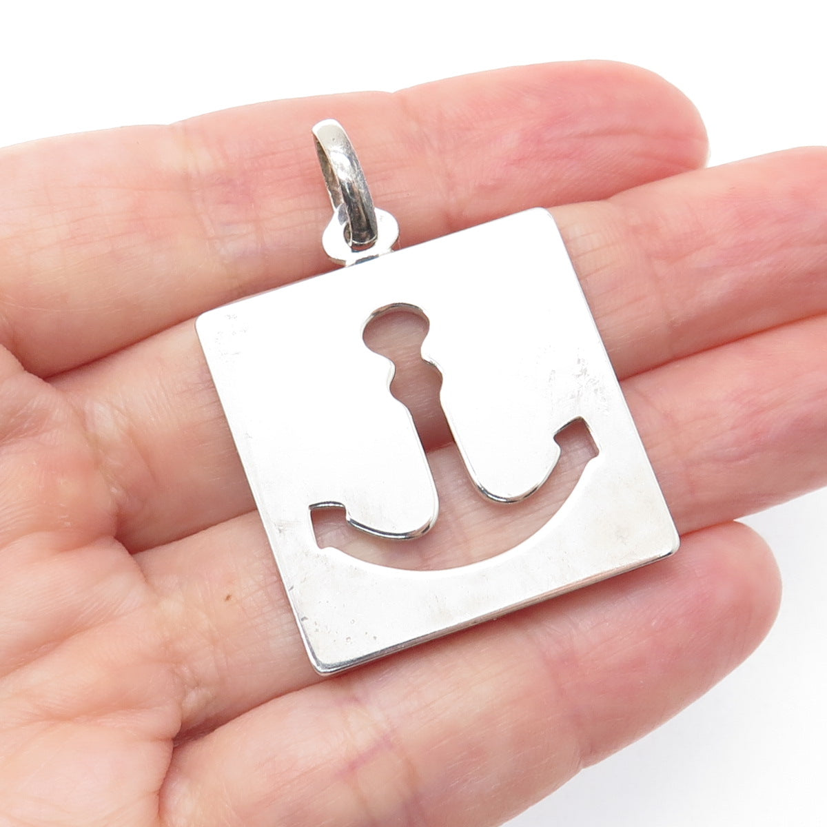 UNOAERRE 800 Silver Vintage Italy Anchor Charm Pendant