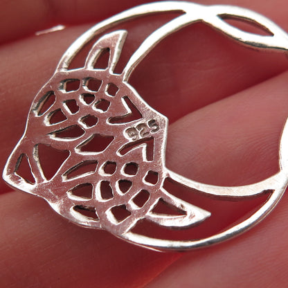 925 Sterling Silver Vintage Celtic Knot Dangle Earrings