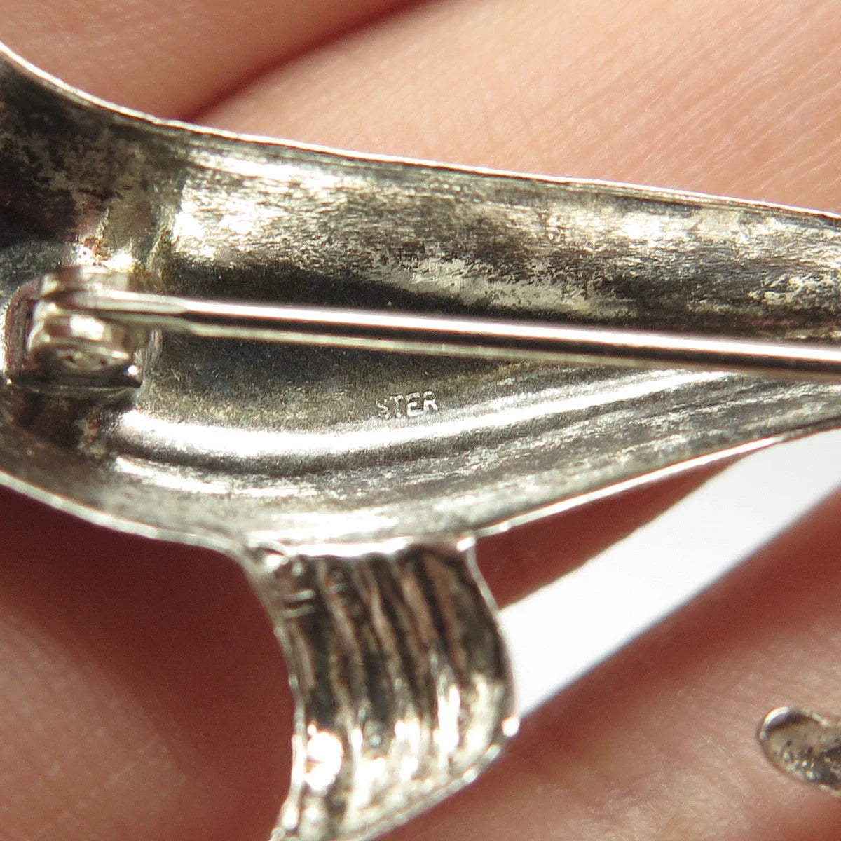 925 Sterling Silver Antique Art Deco Fur Seal Pin Brooch
