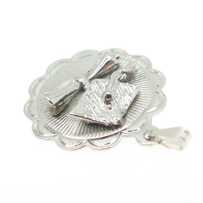 JEANOR 925 Sterling Silver Vintage Graduation Academic Cap Pendant