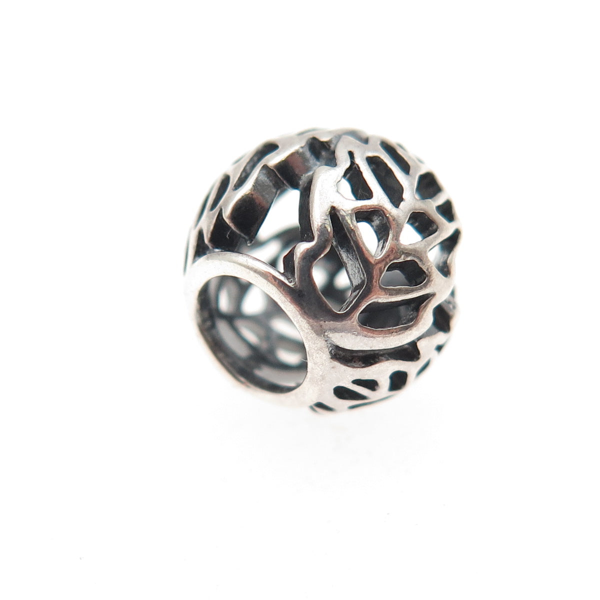 PANDORA 925 Sterling Silver Autumn Bliss Leaves Slide Bead Charm