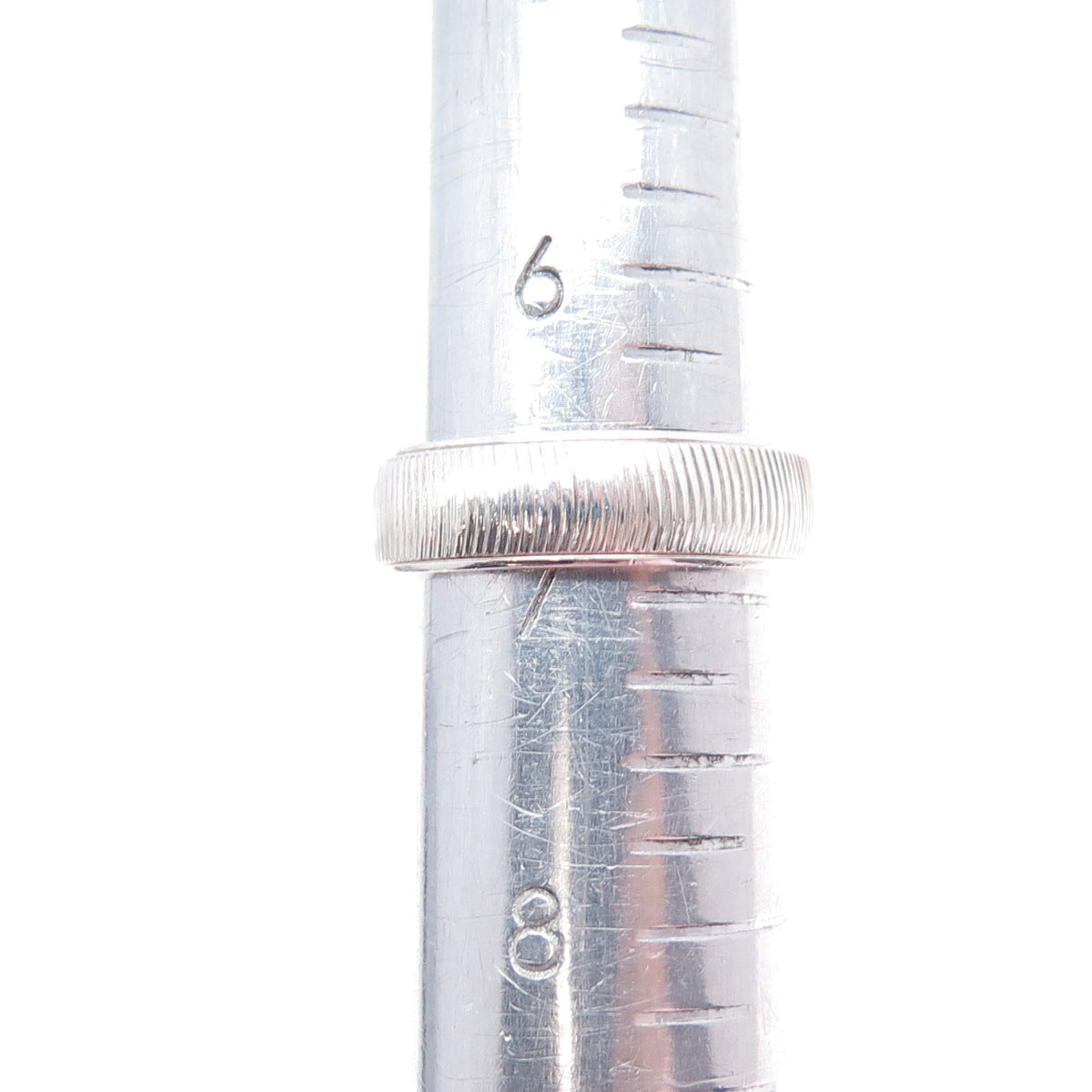 925 Sterling Silver Vintage AGM Ribbed Band Ring Size 7