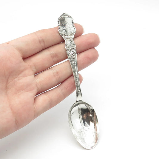 925 Sterling Silver Antique Soldiers' & Cleveland Mon't Ohio States Cities Spoon