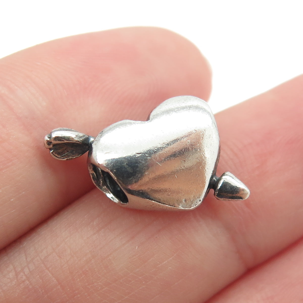 MICHAEL ANTHONY 925 Sterling Silver Italy Heart Arrow Bead Charm