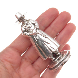 Yamato Yokohama 950 Sterling Vintage '50s Japan Man Figure Salt / Pepper Shaker