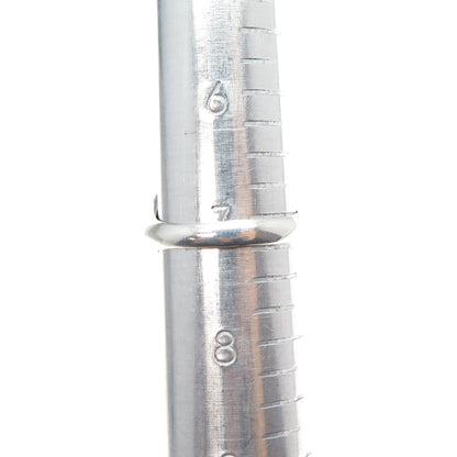 925 Sterling Vintage Real MOP Lab-Created Ruby Multi-C Z Cameo Ring Size 7.25