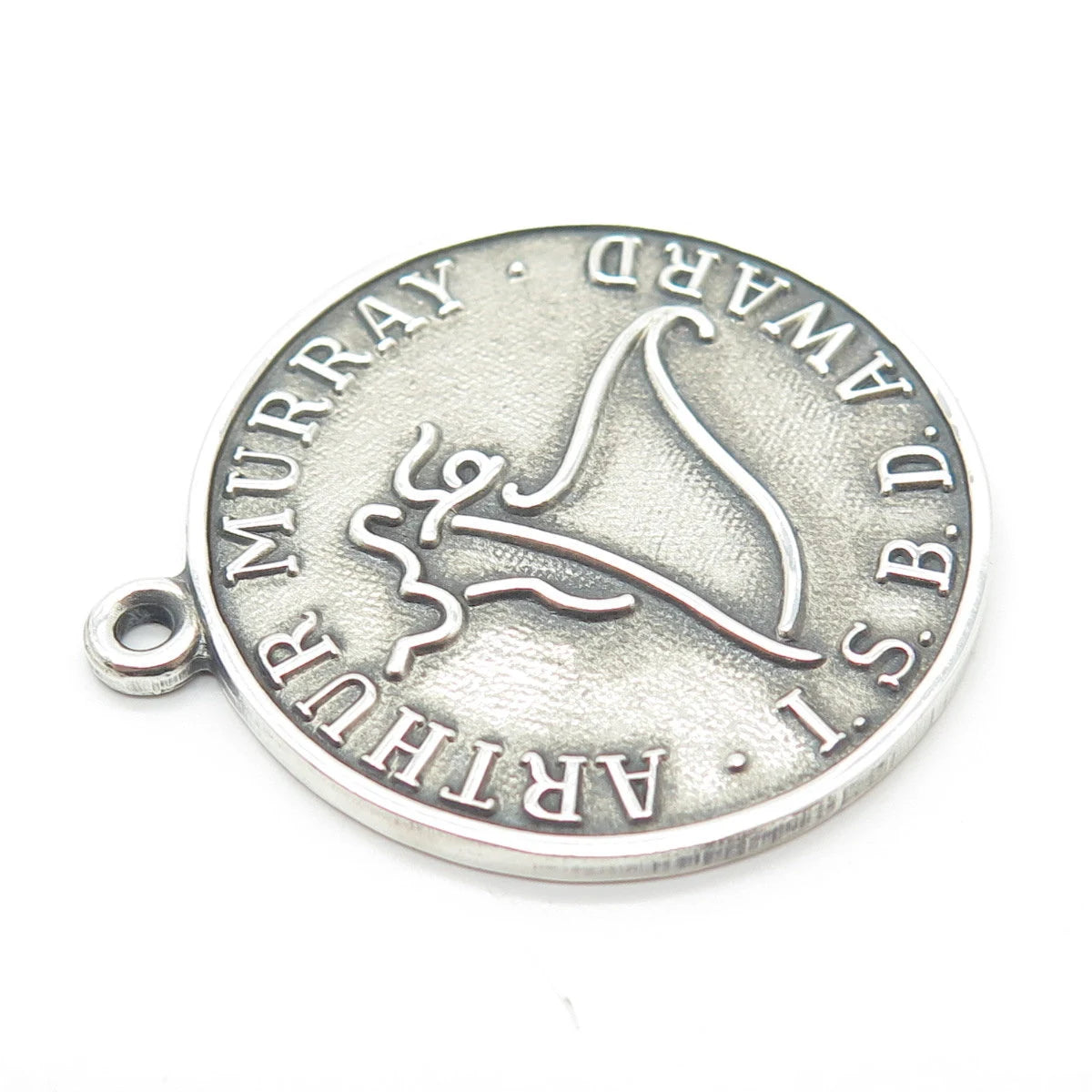925 Sterling Silver Vintage Dieges & Clust Arthur Murray I.S.B.D. Award Pendant