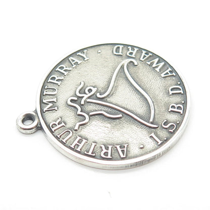 925 Sterling Silver Vintage Dieges & Clust Arthur Murray I.S.B.D. Award Pendant
