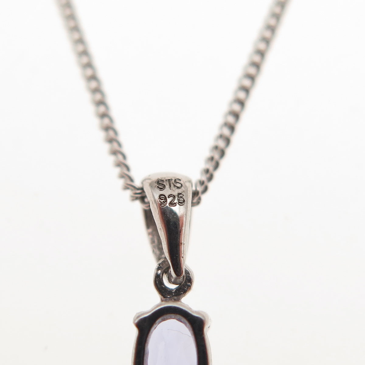 Chuck Clemency 925 Sterling Silver Real Tanzanite Cuban Chain Necklace 20"