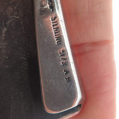 WILLIAM B. KERR 925 Sterling Antique Art Deco WLP Initial Oxidized Belt Buckle