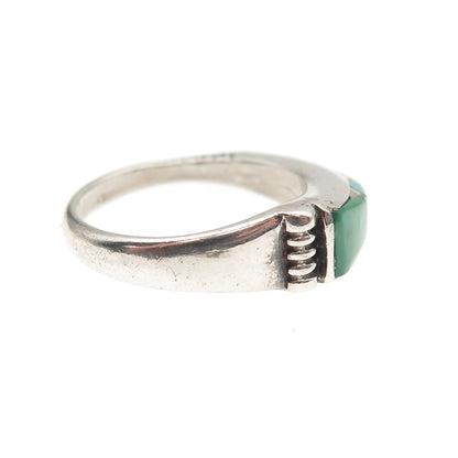 Old Pawn 925 Sterling Silver Vintage Southwestern Turquoise Tribal Ring Size 6.5